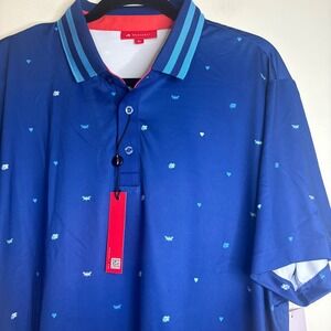 Redvanly Langham Polo Shirt‎ Mens XL Mazarin Blue Golf Athletic